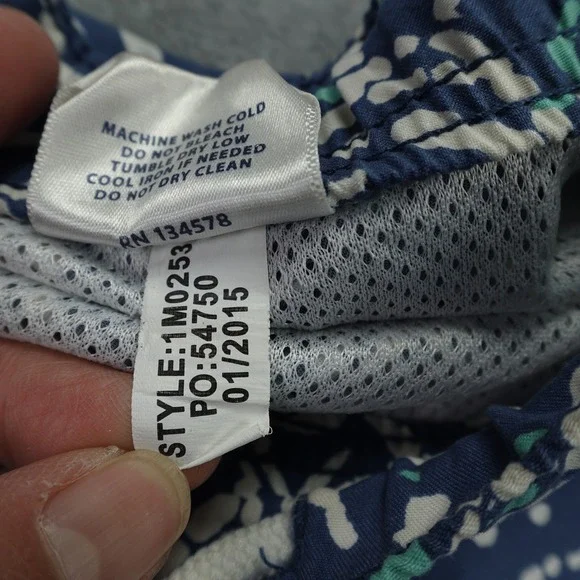 Vineyard Vines Swim Trunks Mens Small Blue Fish Skeleton Board Shorts - Picture 10 of 11